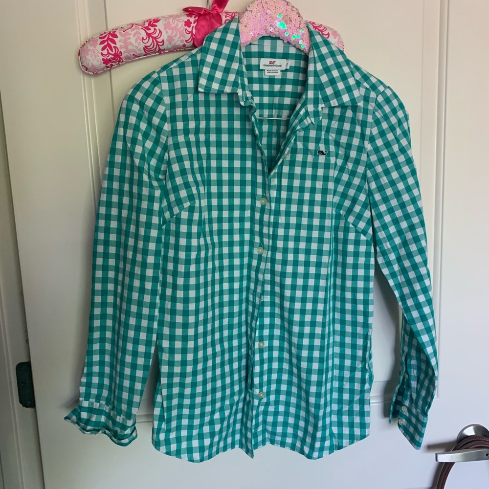 Vineyard Vines Turquoise Button Down 2